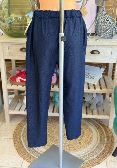 panta jogg  (dit magique) jeans brut fin Mexican Skulls Calavera strass argentés du 38 au 48