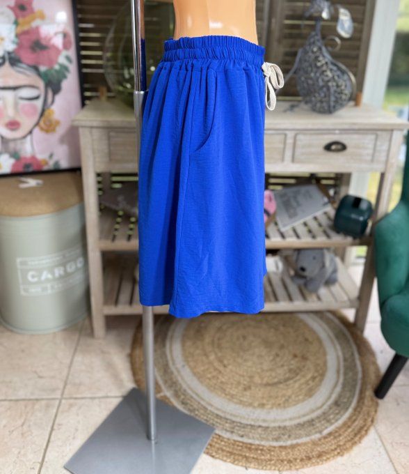 Short long / bermuda court bleu royal confort & douceur ++++ du 38 au 52 