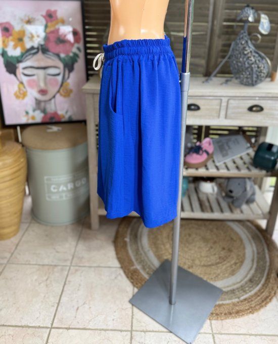 Short long / bermuda court bleu royal confort & douceur ++++ du 38 au 52 