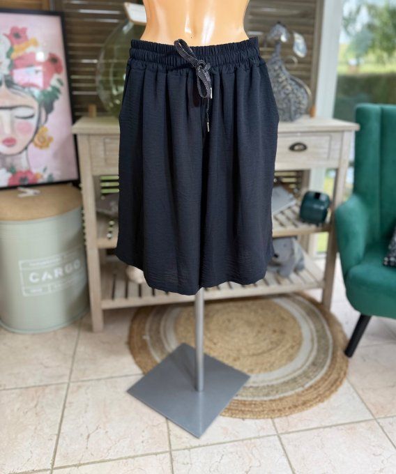 Short long / bermuda court noir confort & douceur ++++ du 38 au 52