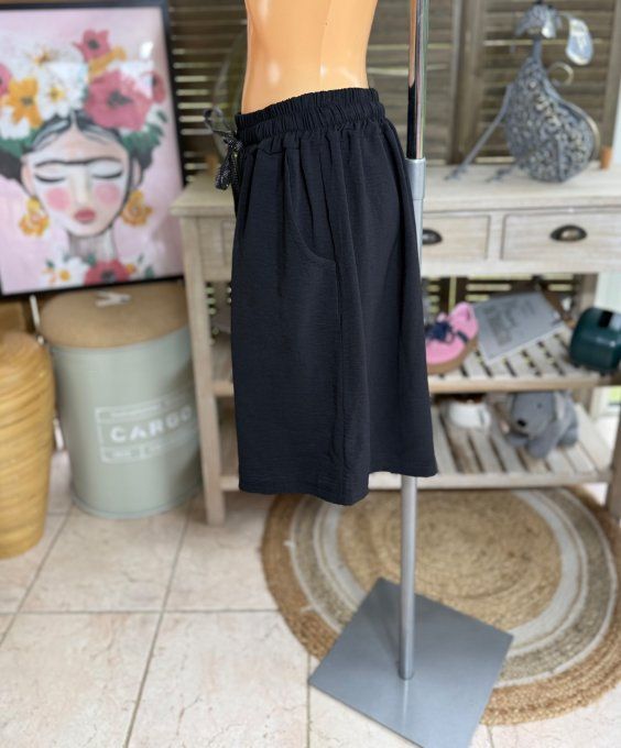Short long / bermuda court noir confort & douceur ++++ du 38 au 52