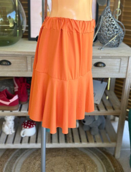 Jupe -short ample orange stretch ++++ du 38 au 54   