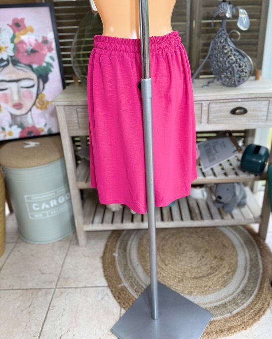 Short long / bermuda court fuschia confort & douceur ++++ du 38 au 52 