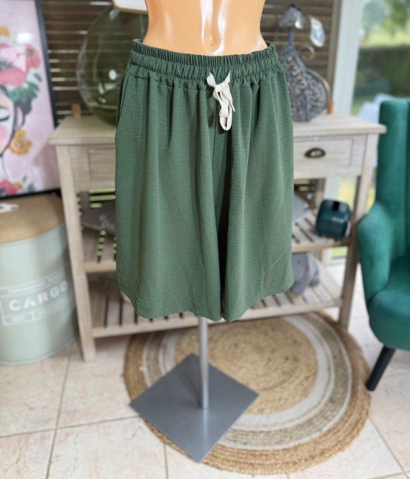 Short long / bermuda court kaki confort & douceur ++++ du 38 au 52 
