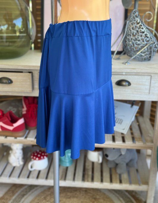 Jupe -short ample bleu royal stretch ++++ du 38 au 54   