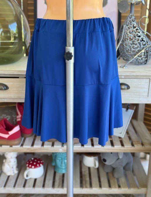 Jupe -short ample bleu royal stretch ++++ du 38 au 54   
