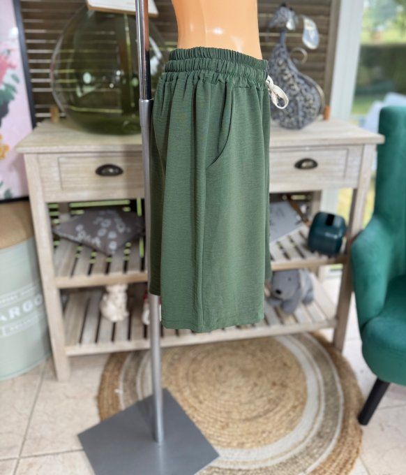 Short long / bermuda court kaki confort & douceur ++++ du 38 au 52 