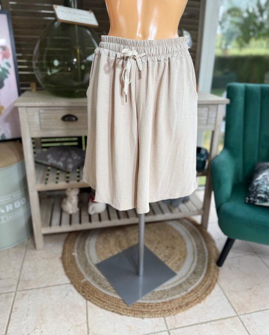Short long / bermuda court beige confort & douceur ++++ du 38 au 52 