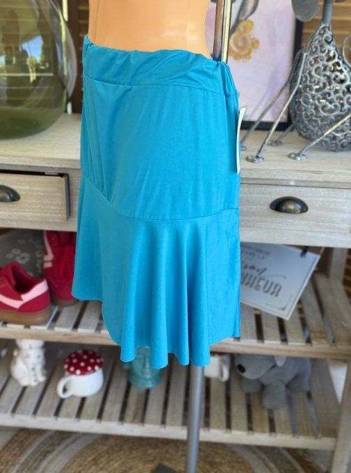 Jupe -short ample bleu cyan stretch ++++ du 38 au 54 