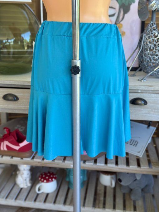 Jupe -short ample bleu cyan stretch ++++ du 38 au 54 