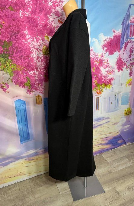 Manteau sans laine long & ample noir La Fée Clochette Gothique Vibes du 40 au 50/52 et même +