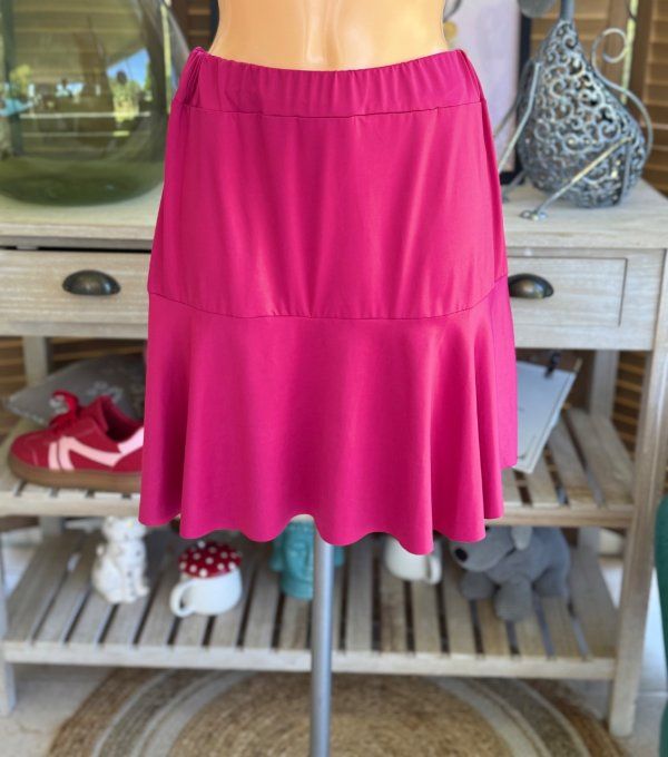 Jupe -short ample violet cardinal stretch ++++ du 38 au 54  