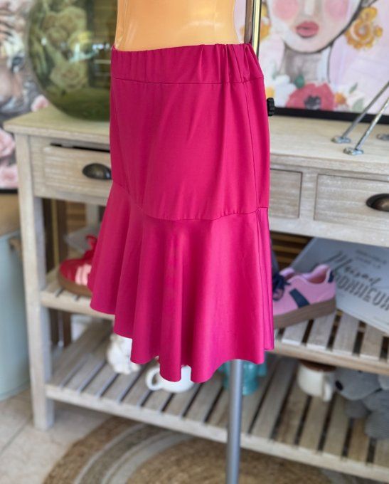 Jupe -short ample violet cardinal stretch ++++ du 38 au 54  