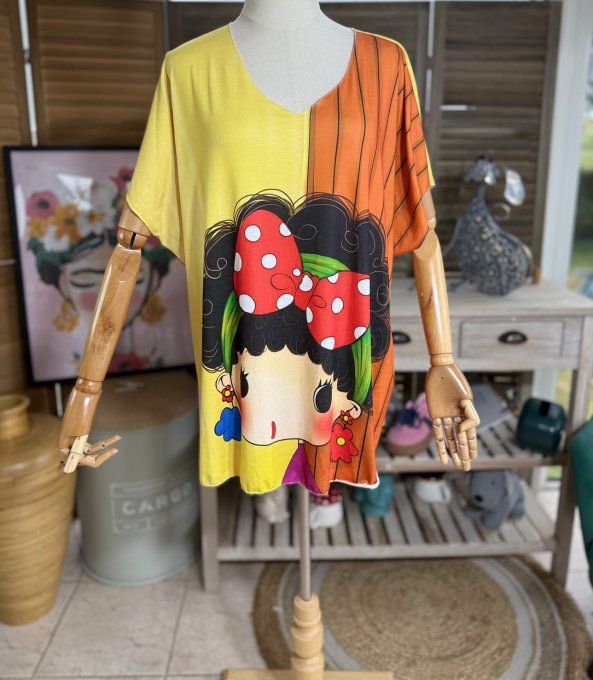 Top fin ample multicolore The Little Pretty Girl du 40 au 52 