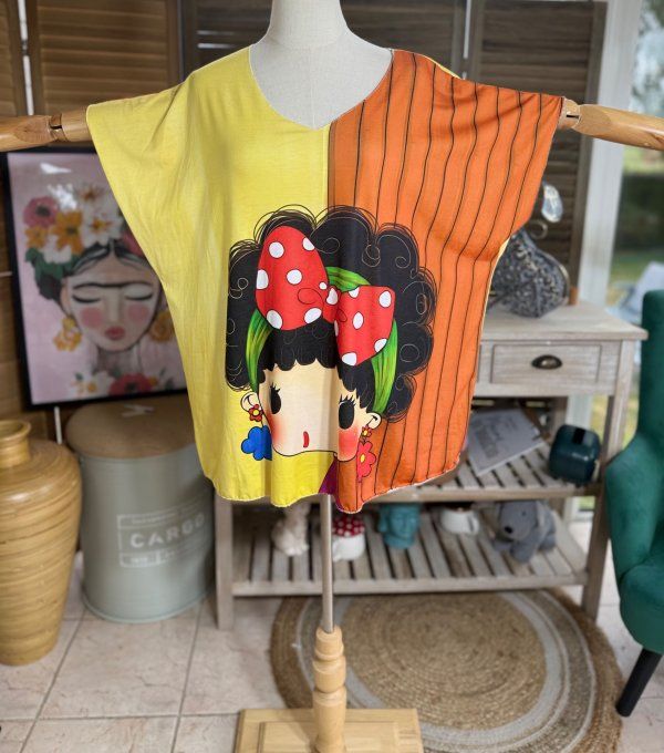 Top fin ample multicolore The Little Pretty Girl du 40 au 52 