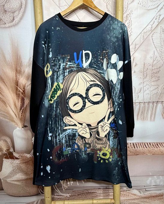 Robe ample noire Cool Pretty Lovely Girl confort ++++ du 38 au 48