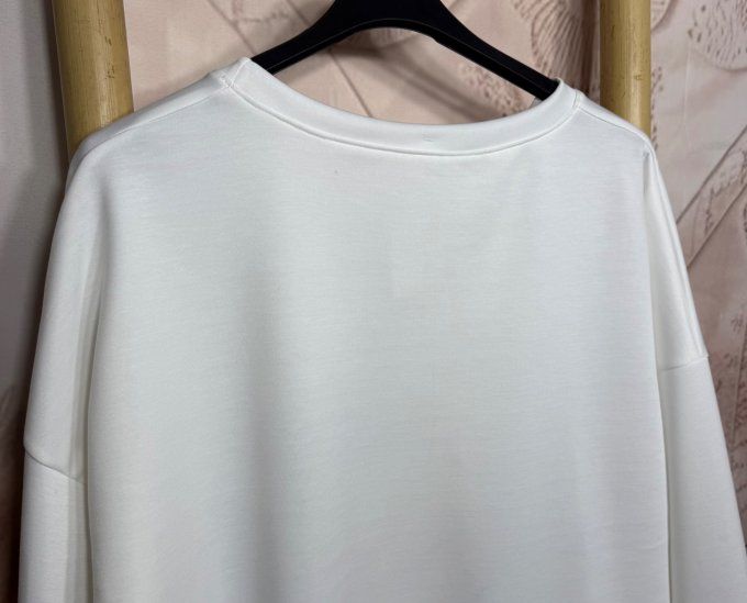 Sweat ample blanc La Fée Clochette in Love du 40 au 50/52