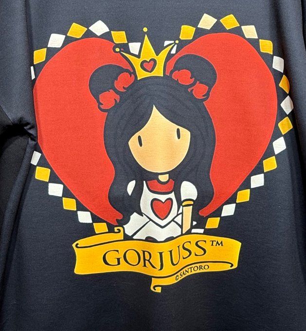 Sweat ample noir Gorjuss Doll Dame de Coeur Santoro du 40 au 50/52