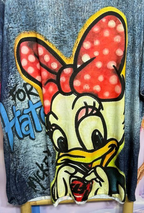 Tee-shirt ample effet jeans délavé Daisy Duck Disney du 42 au 54/56  