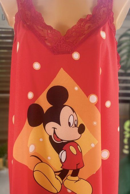 Caraco débardeur trapèze rouge Mickey Mouse douceur +++ du 40 au 50/52 