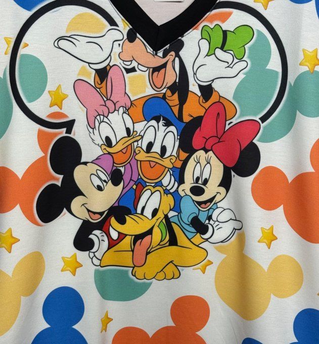 Sweat blanc manches longues Mickey Mouse et ses Amis Disney du 40 au 52/54