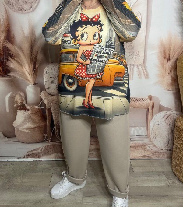 Top manches longues Betty Boop in New York City du 40 au 50/52 