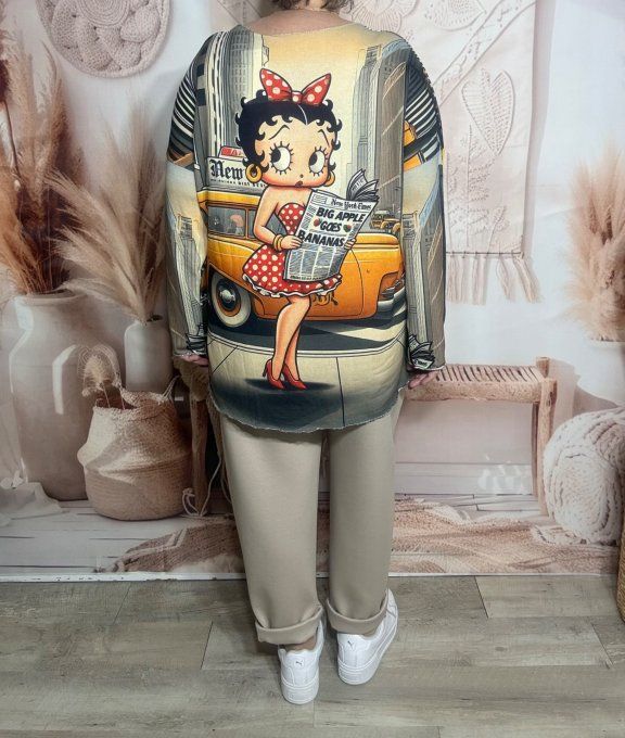 Top manches longues Betty Boop in New York City du 40 au 50/52 