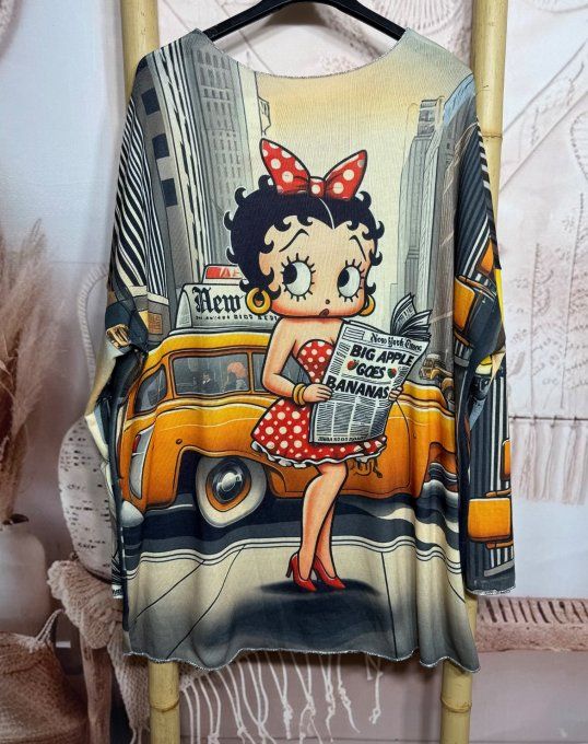 Top manches longues Betty Boop in New York City du 40 au 50/52 