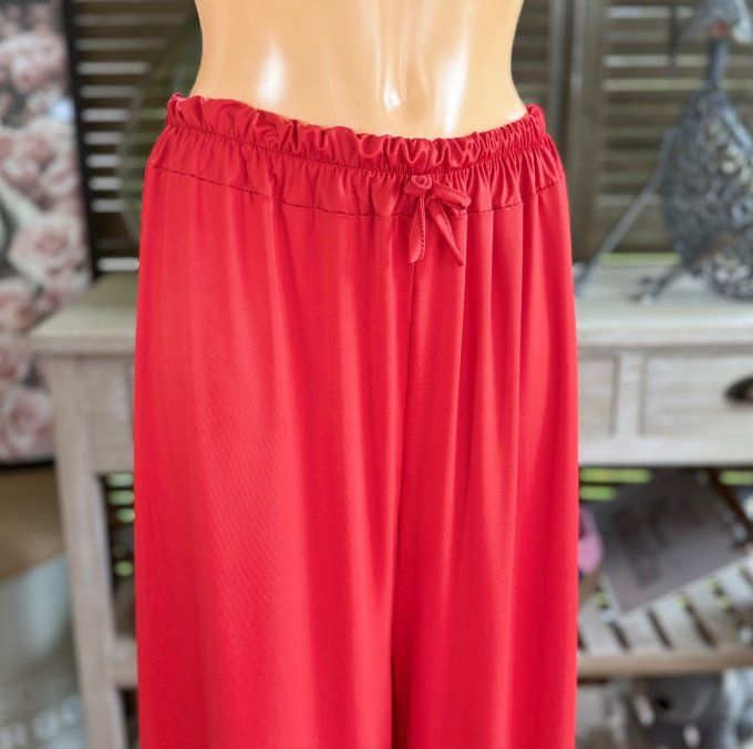 Pantalon Palazzo rouge ultra extensible confort +++++ du 40 au 52