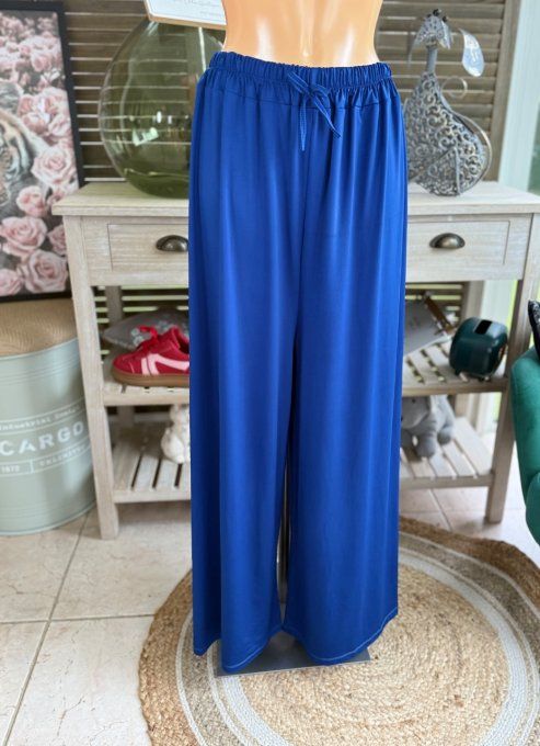 Pantalon Palazzo bleu royal ultra extensible confort +++++ du 40 au 52 