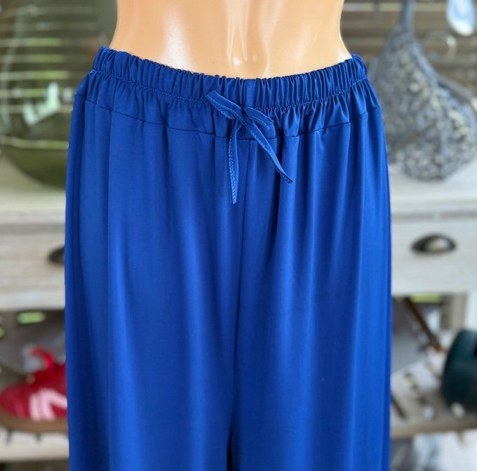 Pantalon Palazzo bleu royal ultra extensible confort +++++ du 40 au 52 
