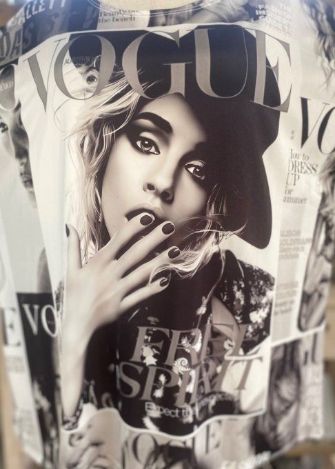 Top ample effet Magazine rétro Vogue du 38 au 50