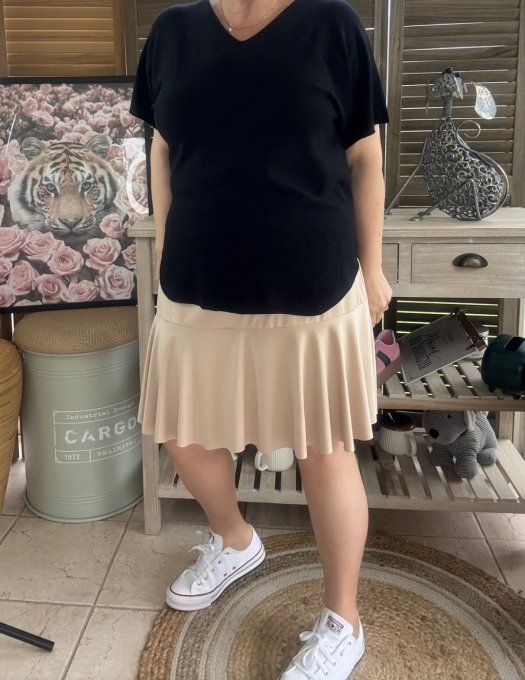 Jupe -short ample beige stretch ++++ du 38 au 54 