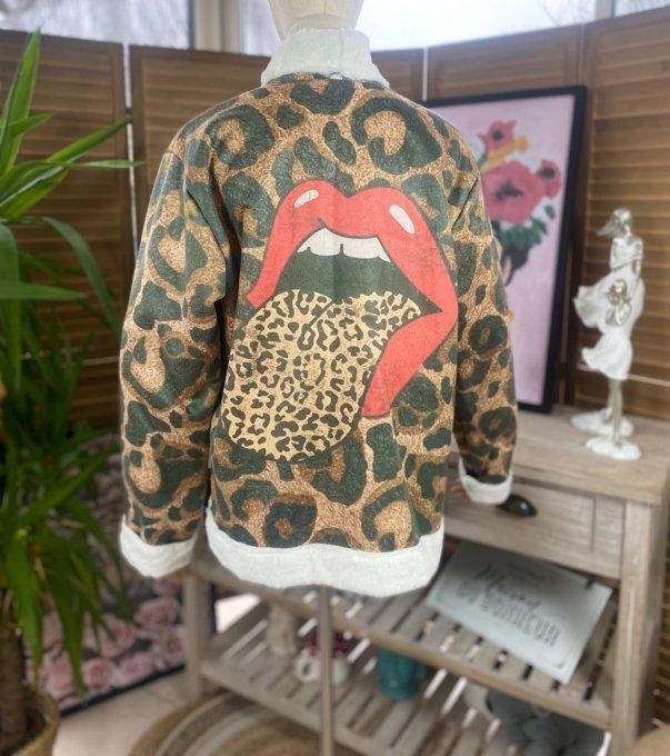 Veste perfecto simili-cuir corail confort +++ du 42 au 48/50