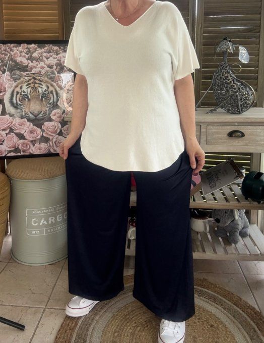 Pantalon Palazzo marine ultra extensible confort +++++ du 40 au 52