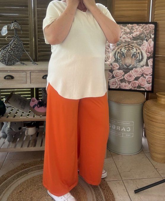 Pantalon Palazzo orange ultra extensible confort +++++ du 40 au 52 