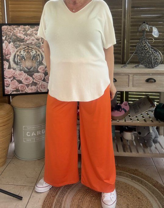Pantalon Palazzo orange ultra extensible confort +++++ du 40 au 52 