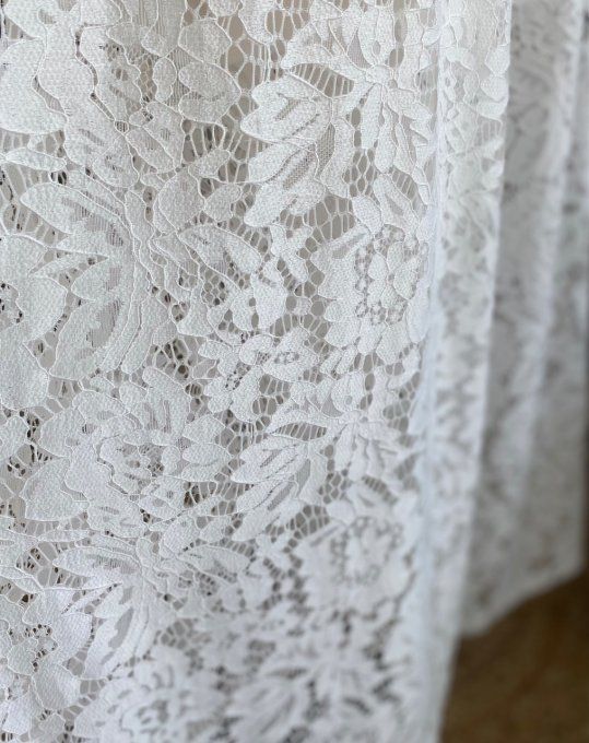 pantalon palazzo dentelle blanche confort ++++  du 40 au 50/52 
