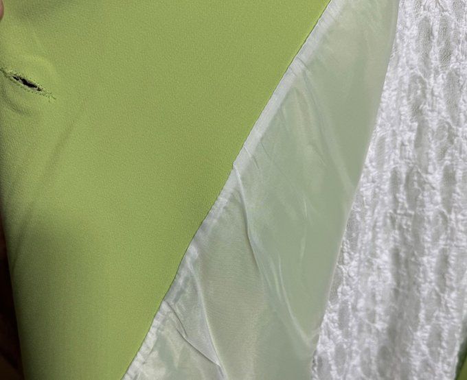 Veste blazer ample vert pomme TOUTE DOUBLÉE du 42 au 54 et même + si portée ouverte