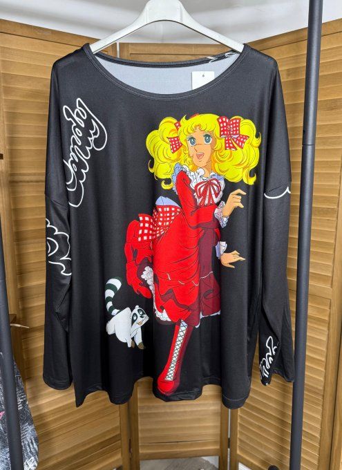 Pyjama noir Top manches longues Au Pays de Candy douceur +++ du 40 au 52/54