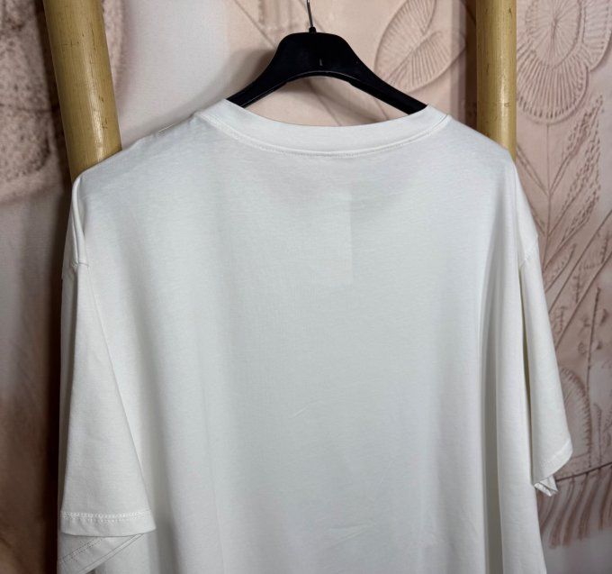 Tee-shirt oversize coton crème imprimé Mexican Skulls Calavera douceur +++ du 40 au 52/54