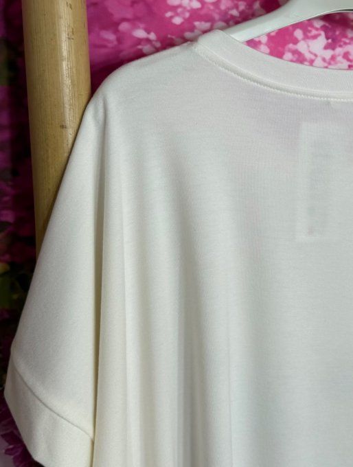 Tee-shirt ample viscose crème Les adorables Piou-Piou multicolores douceur +++ du 38 au 50 
