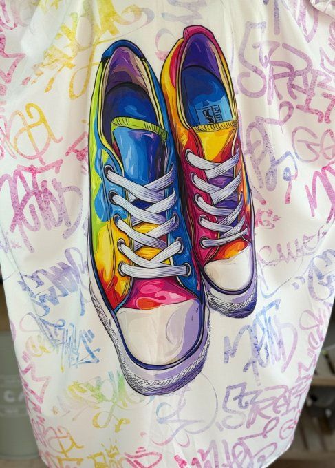 Robe chemise oversize Graffitis My Fashion Pretty Shoes du 42 au 52/54 