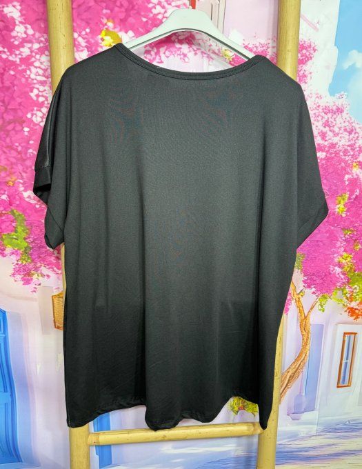 Tee-shirt ample noir manches courtes Beautiful Mexican Calaveras Girl du 40 au 50/52