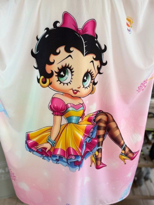 Robe chemise oversize Betty Boop Pretty Fashion Girl du 42 au 52/54
