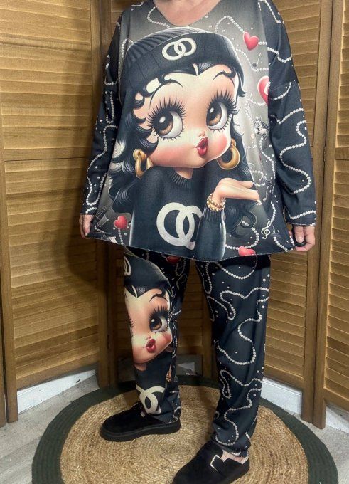 Ensemble Cocooning ou pyjama Betty Boop Fashion CC polaire confort +++ du 40 au 52/54