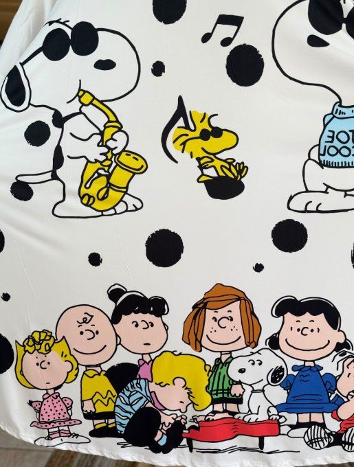 Robe trapèze longue ample blanche Snoopy & Friends Charlie Brown du 42 au 54/56 et +  