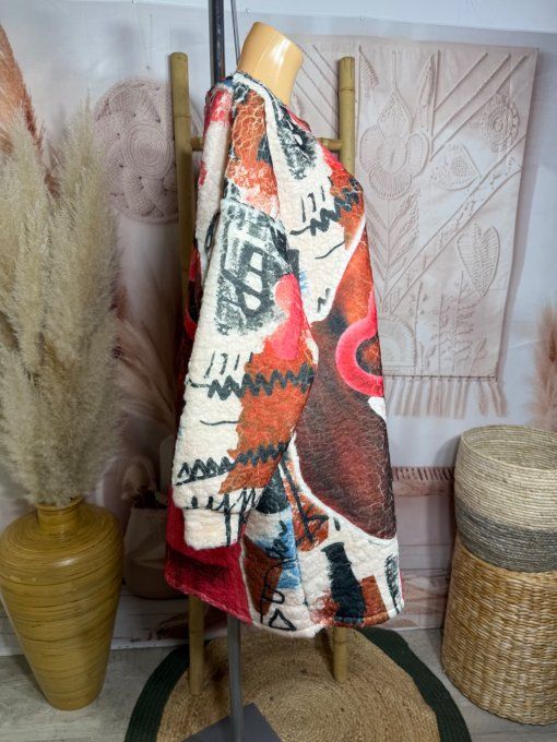 Robe courte ou Sweat long polaire duveteuse crème Mon Teckel Lunettes coeurs du 40 au 50/52