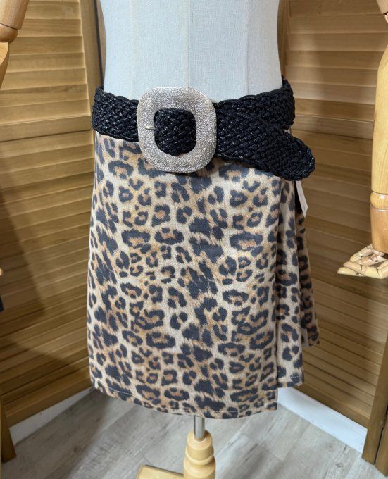 Ceinture tressée extensible noire et or stretch +++ du 36 au 50 
