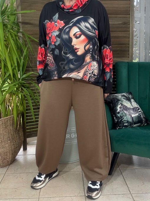 Pantalon Barrel Pants coupe dite "Balloon" camel confort +++ du 38 au 52
